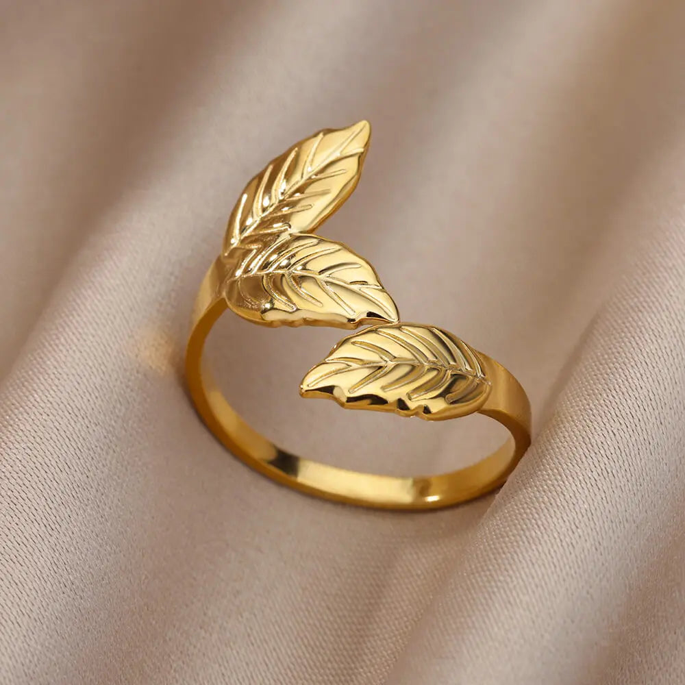 316L Stainless Steel Rings for Women Gold Color Never Fade Luxury Classic rings wedding couple rings Jewelry Free Shipping Pi-Mart