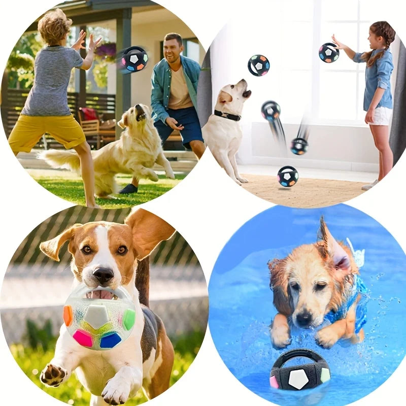 Soccer Ball Pet Vocal Toy, Durable TPR Material, Dog Toy With Carrying Handle, Suitable for Throwing , Interactive Pet Toy Pi-Mart