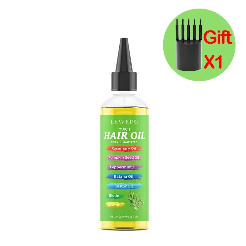 7 In 1 Hair Oil For All Hair Type Rosemary Batana Hair Growth Oil Keratin Biotin Castor Oil Hair Care Oil Beauty Health Product Tri Light Beauty