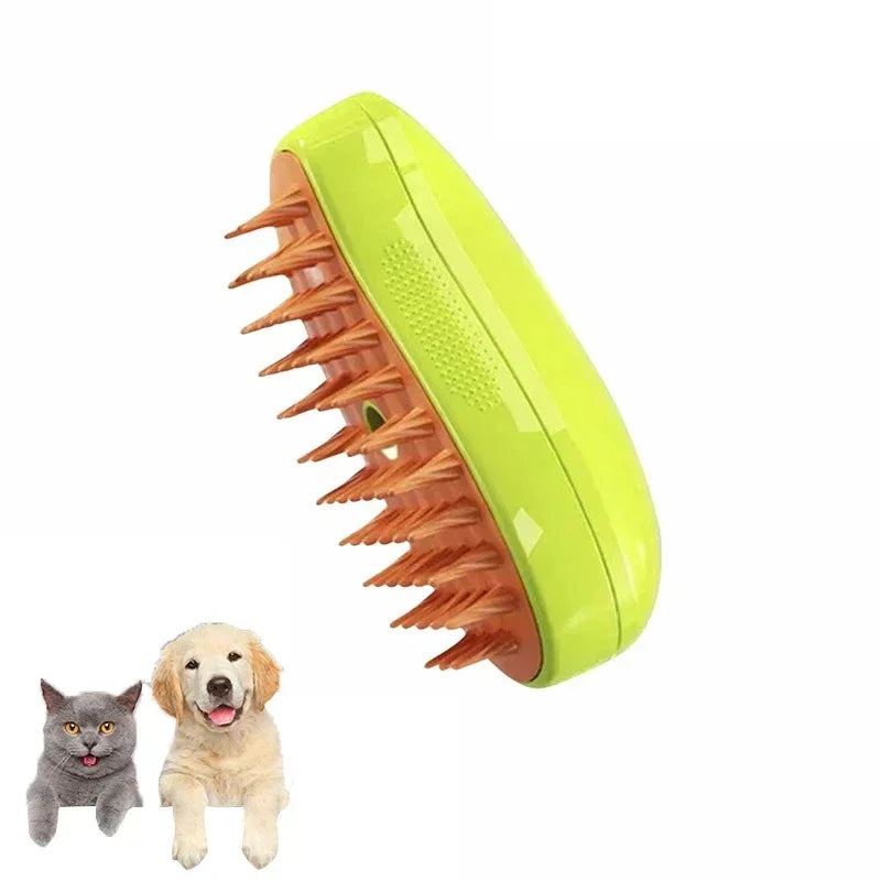 Dog Cat Steamy Brush Steam Brush Electric Sprayer for Massage Pet Grooming Tool Shedding 3 in 1 Electric Sprays Massage Combs Pi-Mart