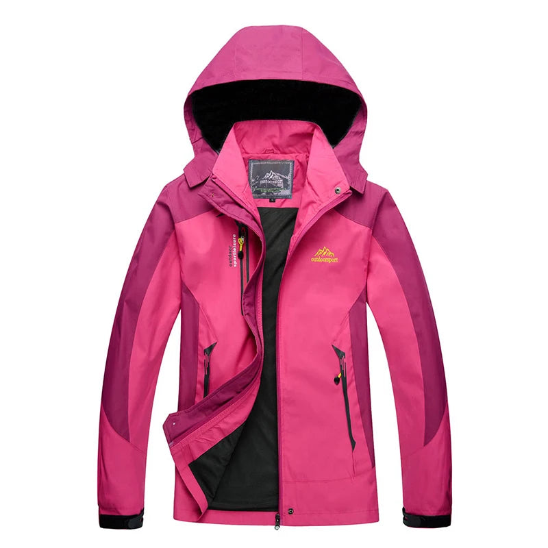TRVLWEGO Women's Waterproof Hiking Jacket Windproof Windbreaker Camping Hunting Climbing Trekking Fishing Coat Outdoor Clothing Pi-Mart