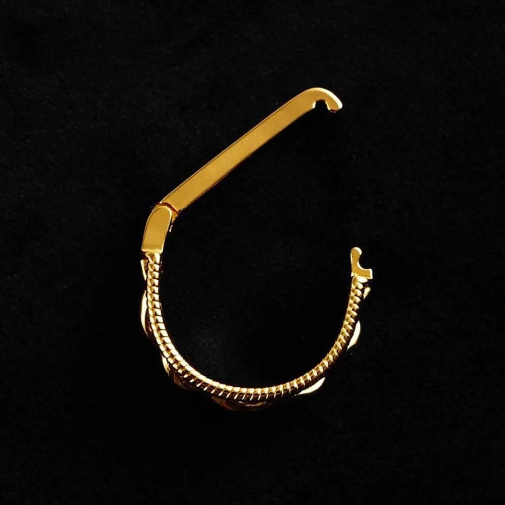 Creative Alloy D-shaped Tie Buckle Cuff Links Shirt Tie Pin Twists Tie Clip Accessories for Suit Mini Tie Knot Fixation Wedding Pi-Mart