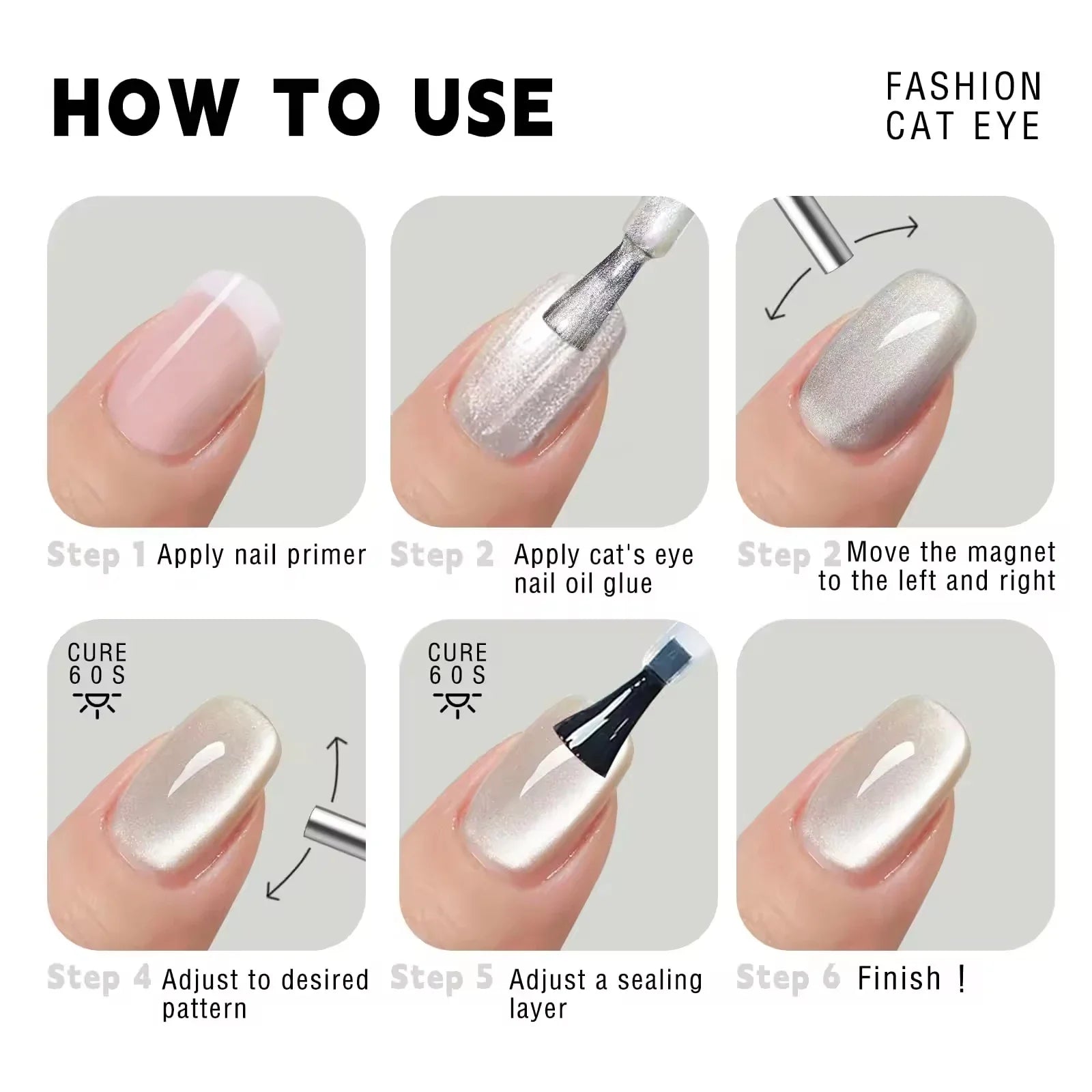 1Pcs/20Pcs Nail Art Magnetic Pen 3D Cat Eye Painting Nails Art Design Dual-Ended Magnet Wand Gel Polish Magic for Manicure Tri Light Beauty
