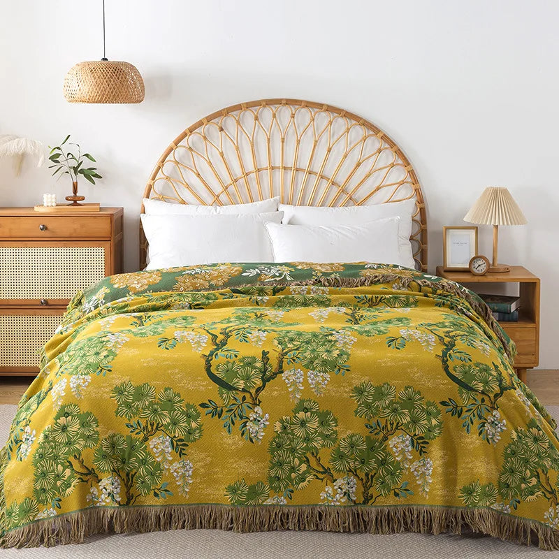 Nordic Throw Blanket For Beds Cotton Double Sided Sofa Cover Sofa Cushion Soft Blanket Leisure Bedspread Four Seasons Thin Quilt Pi-Mart