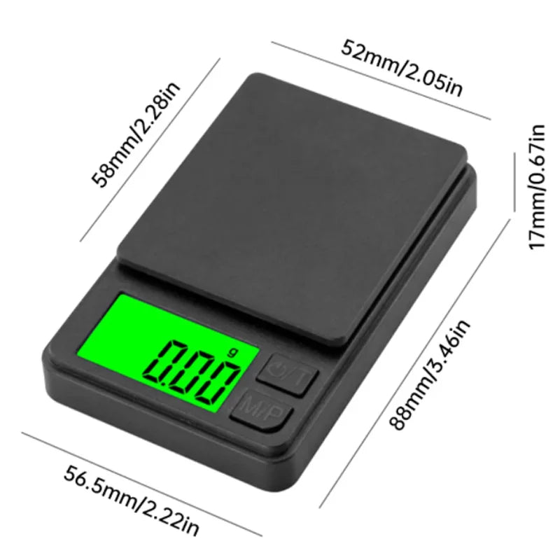 Precision Pocket Scale 1000g X 0.1g - Digital Gram, Food, Jewelry, Ounces/Grains Scale with Backlit LCD - Mini Scale for Travel LadyShow.Store
