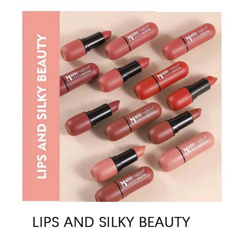6-Color Matte Lipstick: Velvet Lip Color, Smooth, Waterproof, Long-Lasting Color Lip Makeup LadyShow.Store