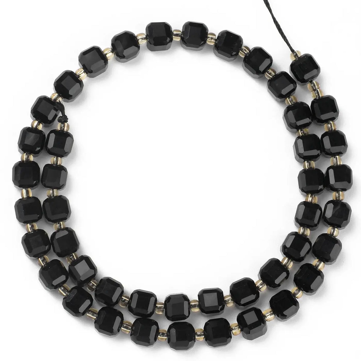 Natural Stone Faceted Square Black Agate Cube Spacer Beads For Jewelry Making Diy Bracelet Necklace Beading Accessories Pi-Mart