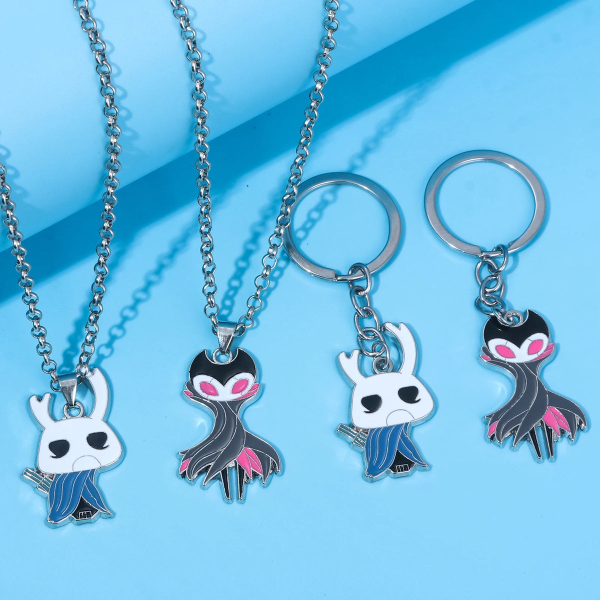 Game Hollow Knight Keychain The Grimm Theater Master Metal Keychain Pendant Game Peripheral Jewelry Unisex Keychain Pendant Pi-Mart
