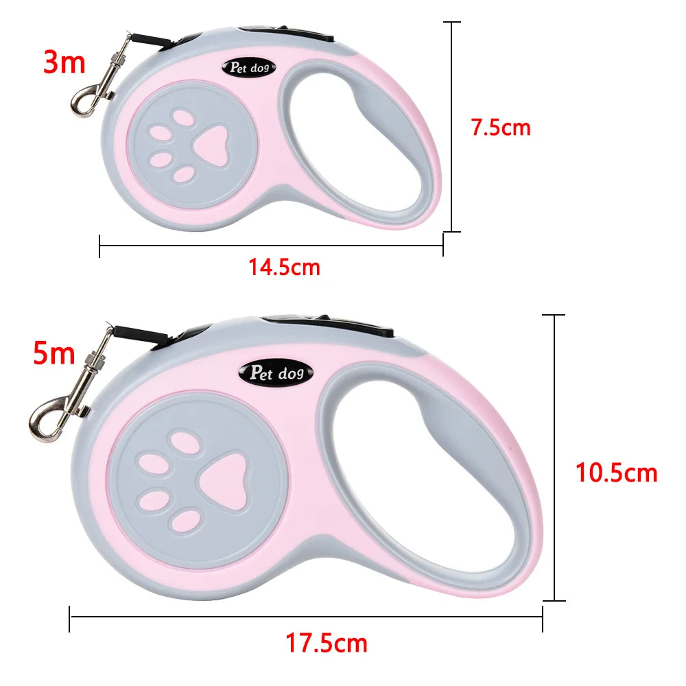 3 Meters 5 Meters Nylon Pet Dog Leash For Small Medium Dogs Cat Outdoor Hiking Retractable Puppy Belt Chihuahua Bulldog Supplies Pi-Mart