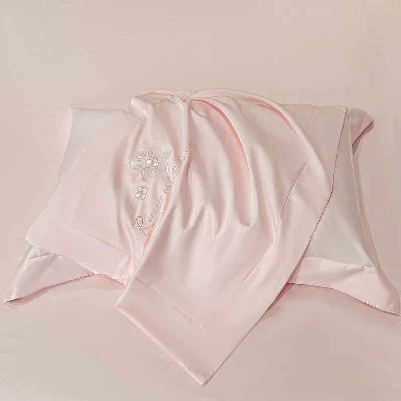 4pcs Light Luxury Style  120 Count Long Styl Cotton polyeste Embroidered Bedding Duvet Cover 200x230 220x240 Four Seasons Pi-Mart