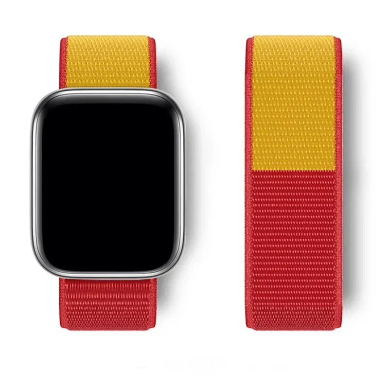 Nylon Sport loop Strap For Apple Watch Band 44mm 42/40mm 45mm  38/41mm pride Bracelet iwatch Ultra2 49mm Series 9 8 se 7 6 5 4 3 LadyShow.Store