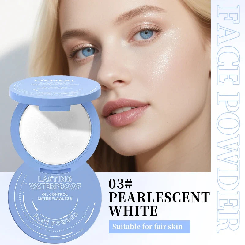 Concealer Setting Powder Compact Multi-Color Natural Drying Oil-Controlling Long-Lasting Waterproof Face Full Coverage Makeup Tri Light Beauty
