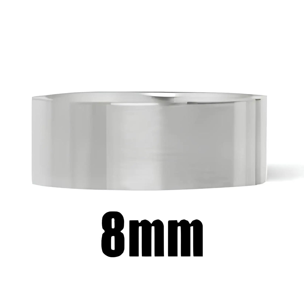 Men's Titanium Steel Bold Matte Ring Punk Syle 8mm Wedding Band Ring for Women Minimalist Gothic Jewelry Best Friend Gift Pi-Mart