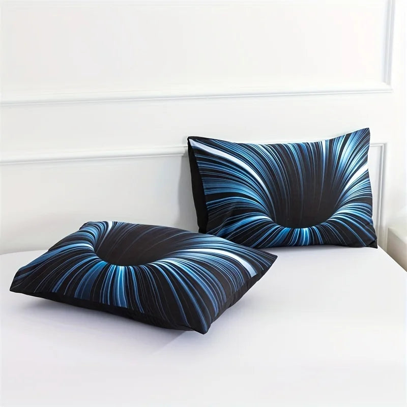 3pcs Duvet Cover Set  blue and Black 3D Bedding Cover, Men Women Adults Bedroom Decor Comfortable and soft fabric no pillow core Pi-Mart