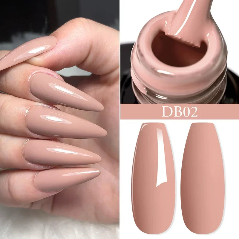 Mtssii 6ML Chocolate Color Gel Nail Polish Brown Semi Permanent UV Gel Autumn Winter Popular Soak Off Nail Art Gel Varnishes Tri Light Beauty