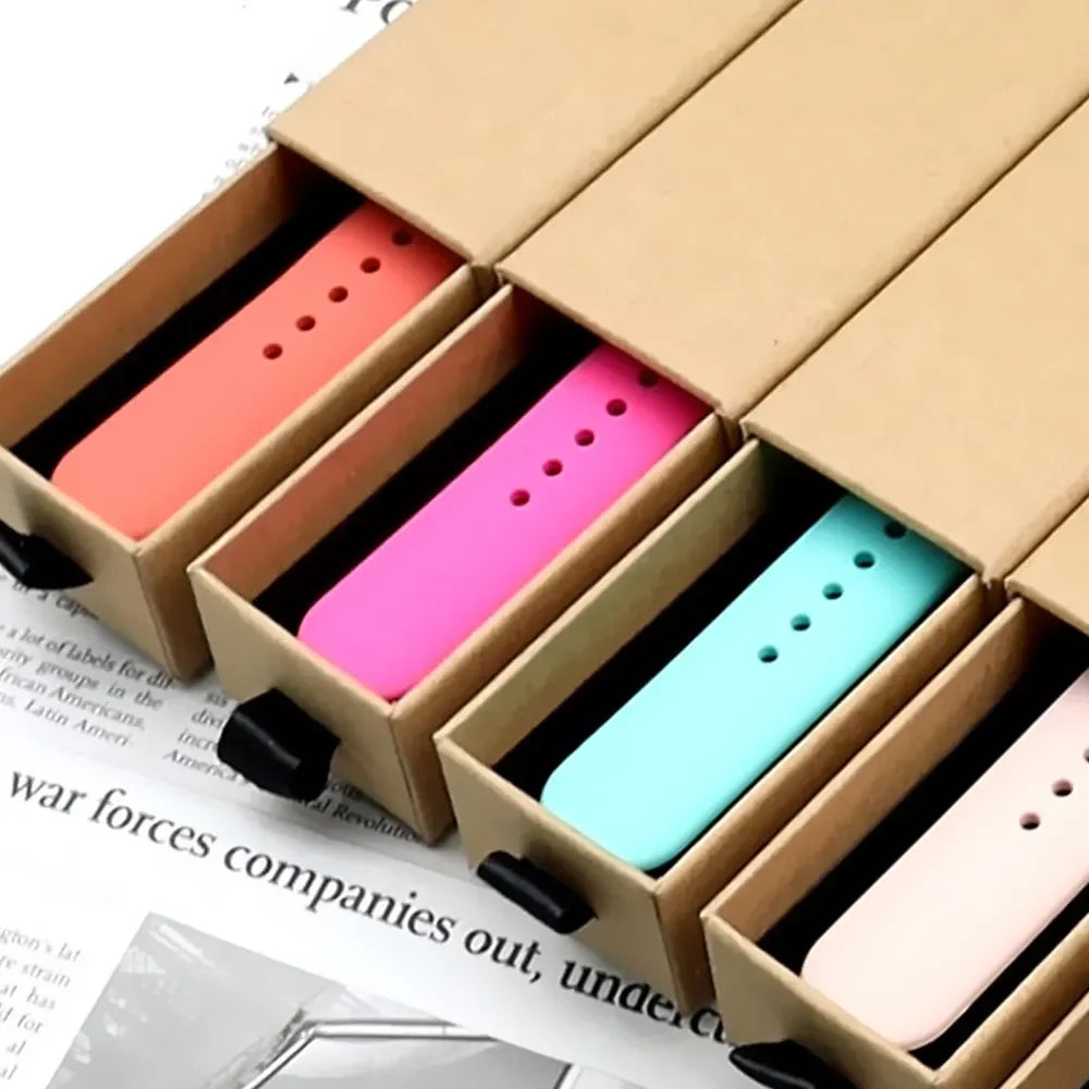 Silicone Band For Apple Watch strap 44mm 45mm 40mm 41mm 42-38mm 45 mm sport bracelet iwatch series 8 7 6 5 4 3 SE 9 Ultra 2 49mm LadyShow.Store