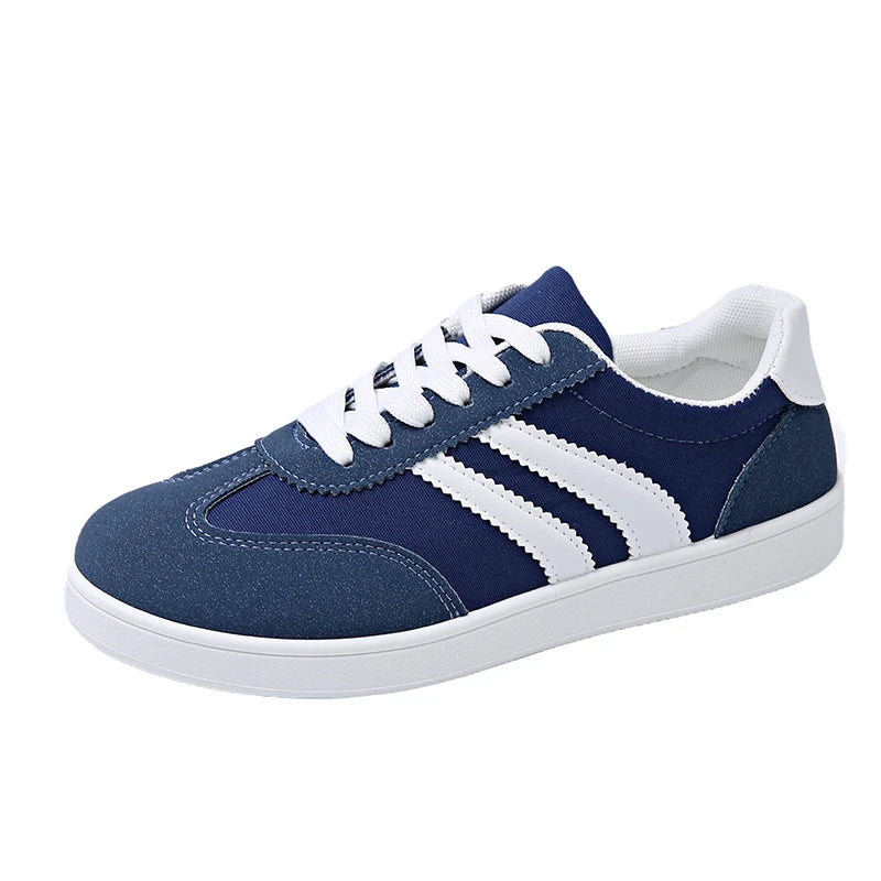 Women Tennis Sneakers Flats Ladies Fashion Mixed Colors Lace-up Vulcanized Shoes Spring Autumn Woman Outdoor Trainers Footwear Pi-Mart