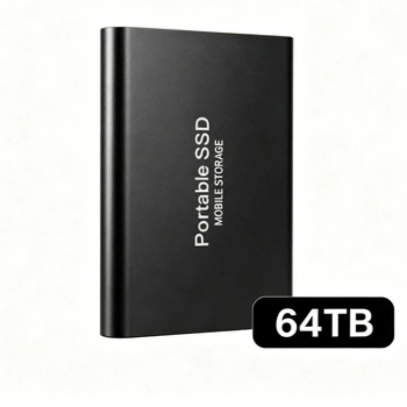Portable External SSD, 1TB-16TB Large Capacity USB3.1 High Speed Solid State Drive, Lightweight Storage for Laptop, Desktop, Mac Pi-Mart