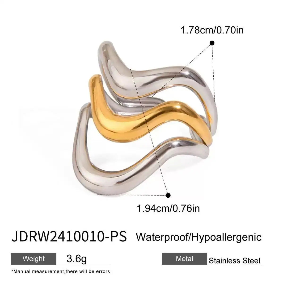 High End Waterproof Hollow Stainless Steel Finger Ring Trendy for Women Personalize Jewelry Wholesale Pi-Mart