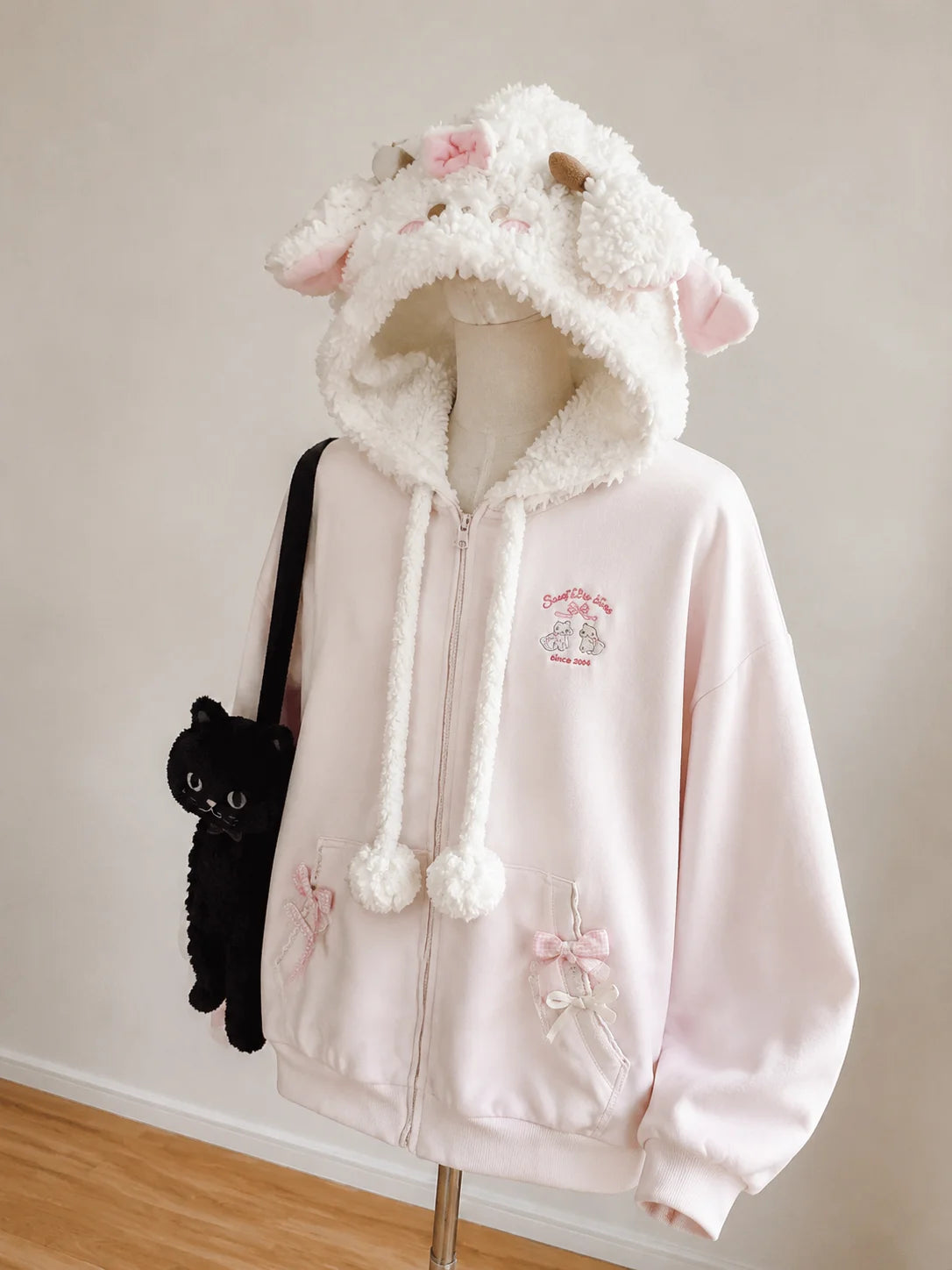American Vintage Japanese Jacket Hooded Women 2026 Cotton Coats Outwear Design Subculture Gothic Sweatshirts Harajuku Pi-Mart