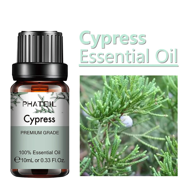 PHATOIL 10ml Ginger Essential Oil for Perfume Candles Making Spa Massage Humidifier Rose Jasmine Pine Needles Tangerine Thyme Pi-Mart