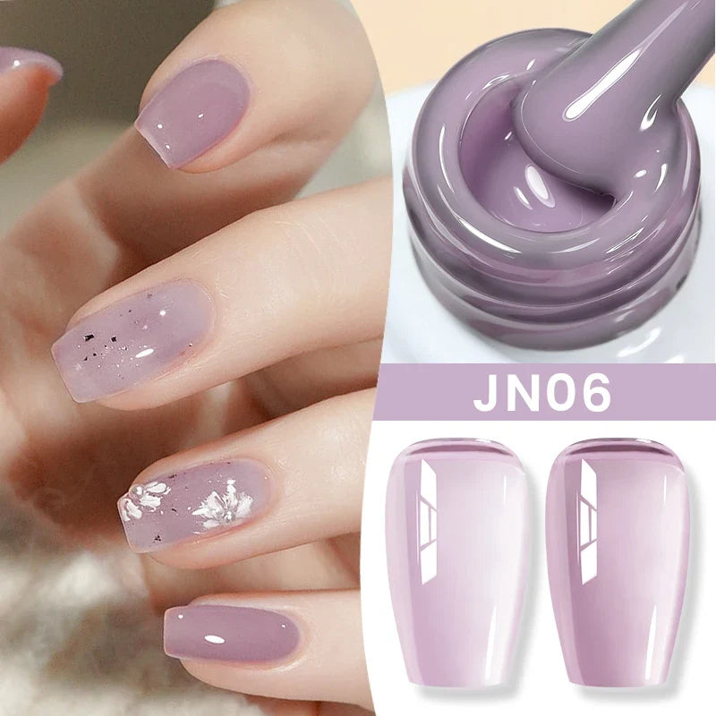 BORN PRETTY 10ml Jelly Nude Gel Nail Polish 50 Colors Semi Transparent Nail Art Nail Supplies Soak off UV LED Nails Gel Varnish Tri Light Beauty