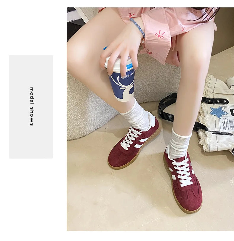 Autumn Women Casual Sports Shoes 2025 Comfortable Non Slip Outdoor Casual Shoes Soft Sole Retro Female Sneakers Zapatos Mujer Pi-Mart