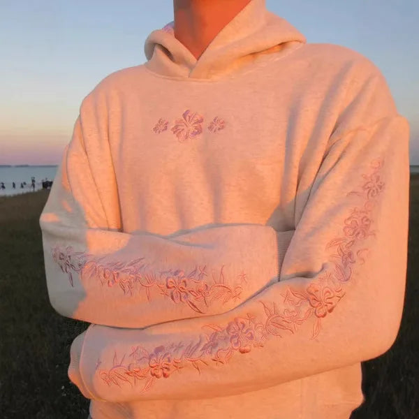 2025 Sweatshirt Embroidered Hooded Pullover Sweatshirt Long-sleeved Casual Loose Style Y2k Sudaderas De Mujer Moletom Femininos LadyShow.Store