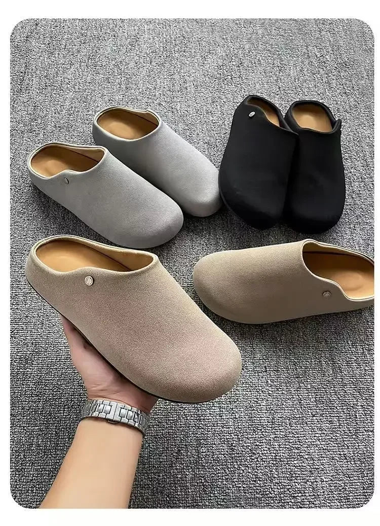 Unisex Closed Toe Mule Slippers Spring Autumn Slip On Soft Sole Casual Shoes for Outdoor Office Home Pi-Mart