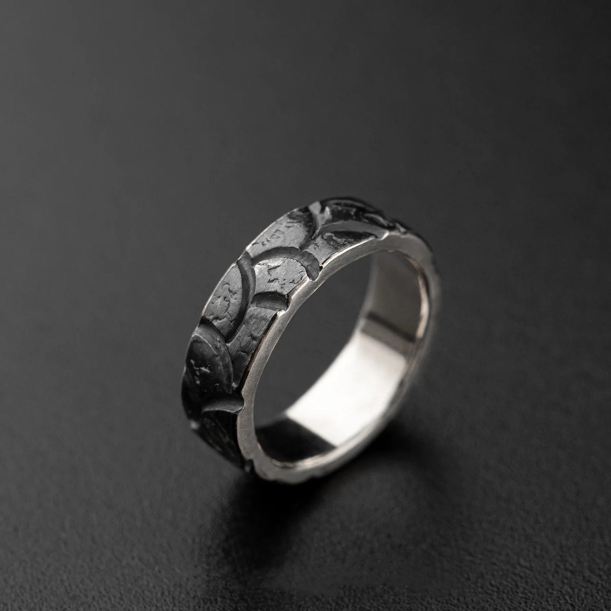 Men's high-end atmospheric ring original men's and women's national style personality new trend Chinese ring Pi-Mart