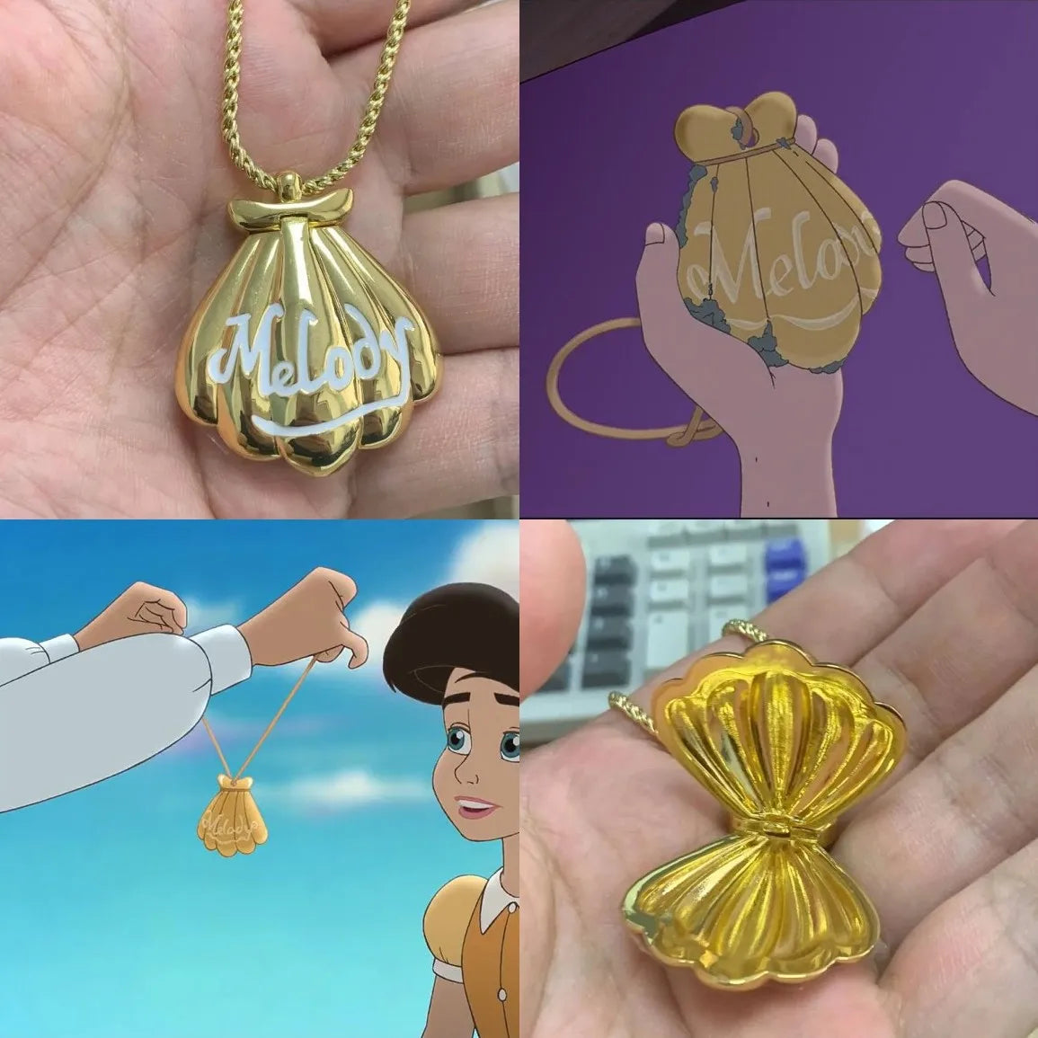Fashion Melody Mermaid Shell Pendant Design New Luxurious Exquisite Romantic Necklace Jewelry for Wife Daughter Dream Gift Pi-Mart