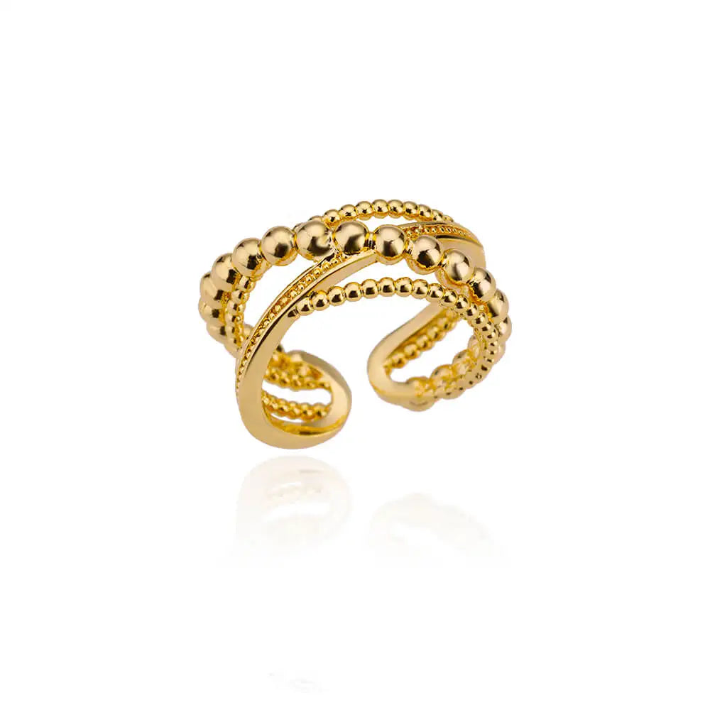 316L Stainless Steel Rings for Women Gold Color Never Fade Luxury Classic rings wedding couple rings Jewelry Free Shipping Pi-Mart