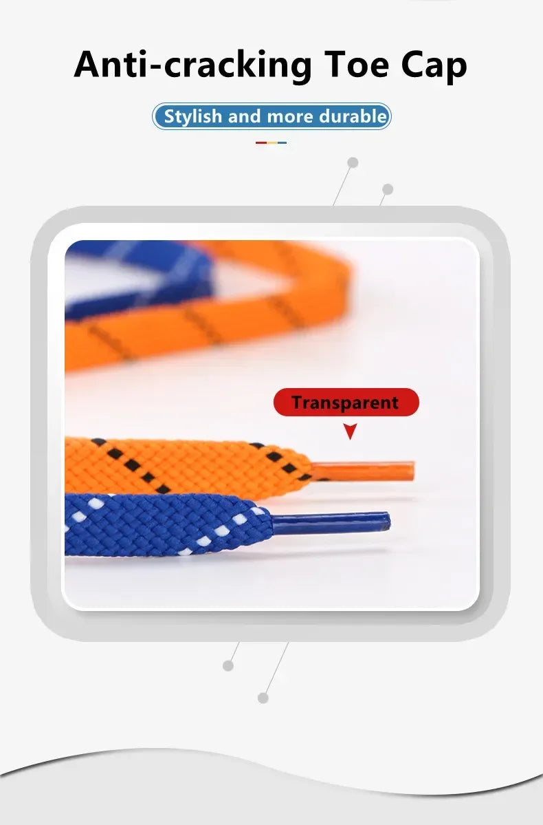 Classic Shoelaces for Sneakers Flat Mixed-colors Shoe laces AF1/AJ Shoelace Elastic Laces Shoes 100/120/140CM Strings 1Pair Pi-Mart