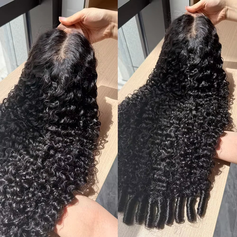 13x6 Lace Frontal Wig 200% Density Burmese Curly Wig Human Hair 13x4 HD Transparent Pre Plucked Burmese Virgin Human Hair Wigs LadyShow.Store