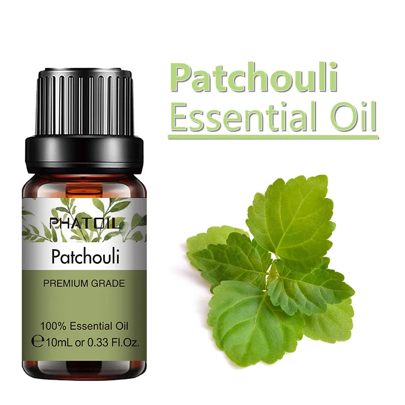 PHATOIL 10ml Ginger Essential Oil for Perfume Candles Making Spa Massage Humidifier Rose Jasmine Pine Needles Tangerine Thyme Pi-Mart