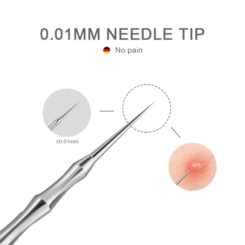 New German Acne Blackhead Removal Needles Pimples Blackhead Clip Tweezers Beauty Artifact Blemish Extractor Remover Needle Tool Tri Light Beauty