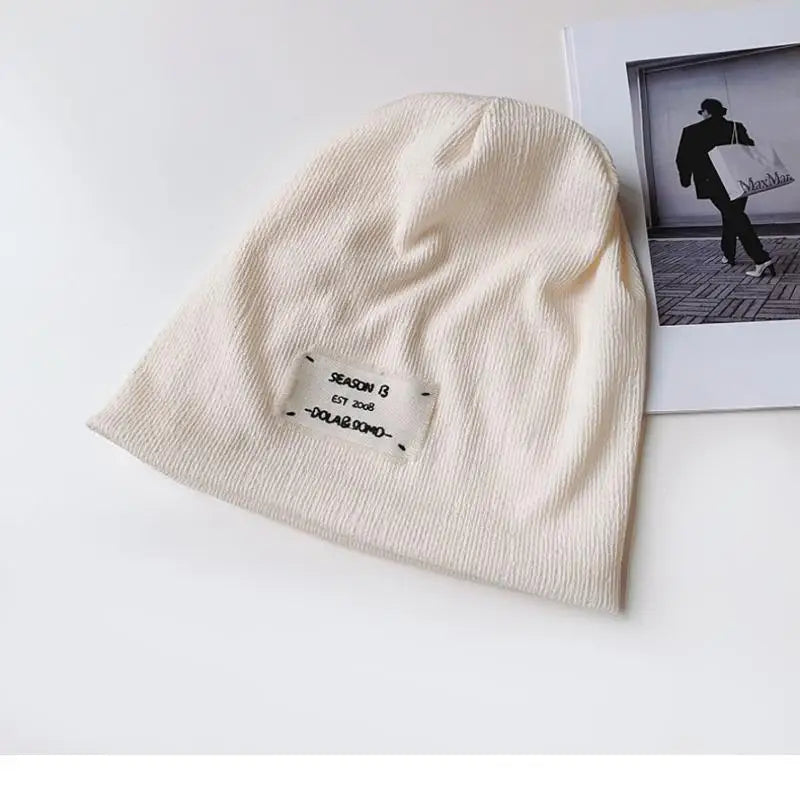 Casual Keep Warm Thin Knit Hat Cute Outdoor Cold Cap Ear Protection Warm Stack Hat For Men Women Pi-Mart
