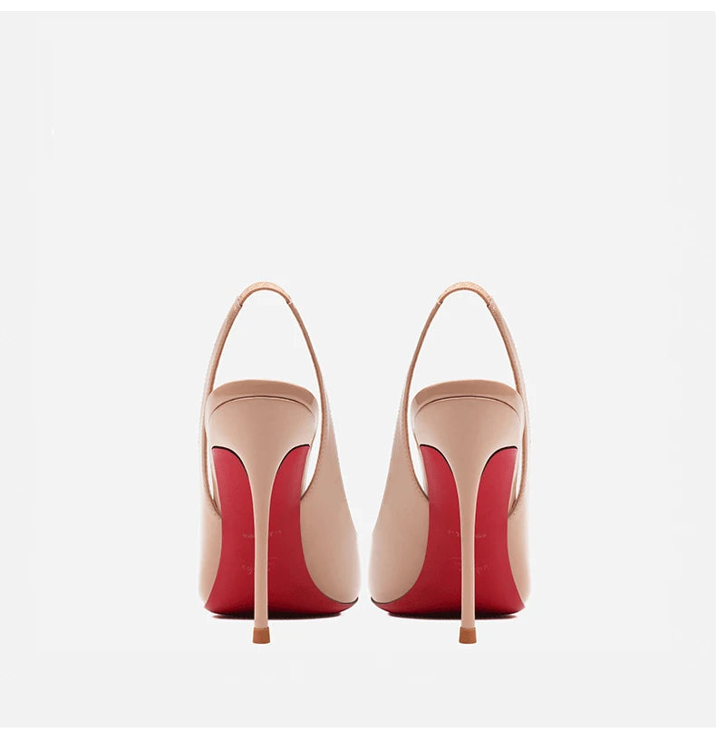 Heeled sandals Red Shiny Bottoms Naked color luxury Hollow 2026 New Elegant High Heels Sexy Slingbacks Ladies Shoes Women shoes Pi-Mart