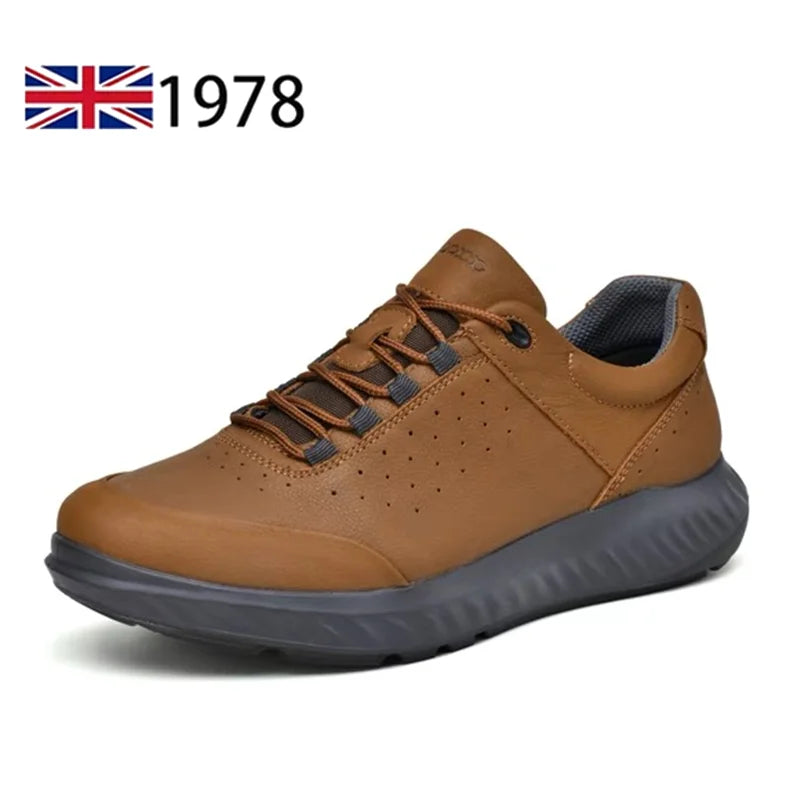 Men Shoes Autumn Winter Sports Casual Genuine Leather Soft Soled Outdoor Hiking Shoes Lightweight Breathable Non Slip Shoes Men Pi-Mart