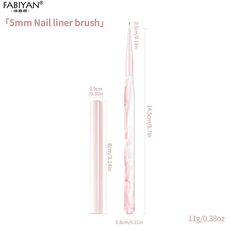 Nail Art Liner Brushes Elongated Lines Striping Drawing Painting Brushes For Manicure Beauty Salon Nails Products Manicure Tools Tri Light Beauty