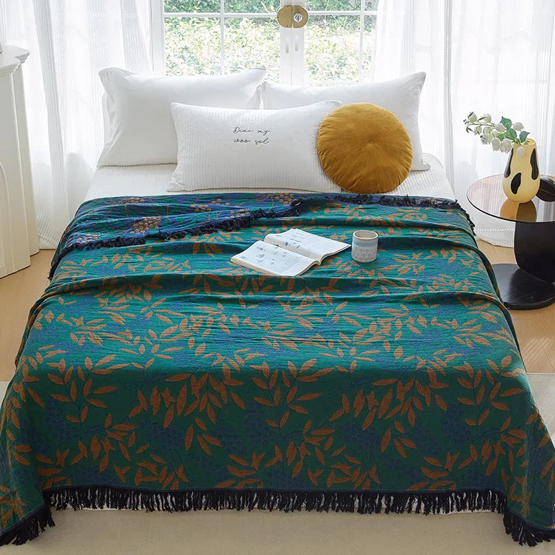 Nordic Throw Blanket For Beds Cotton Double Sided Sofa Cover Sofa Cushion Soft Blanket Leisure Bedspread Four Seasons Thin Quilt Pi-Mart