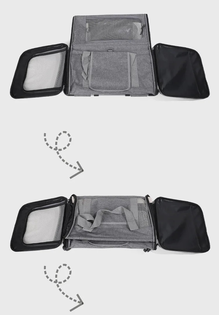 Pet Carrier with Wheels for Dogs Up To 15lbs & Cat  Airline Approved Dog Carrier Rolling Pet Carrier Foldable Pet Stroller Pi-Mart