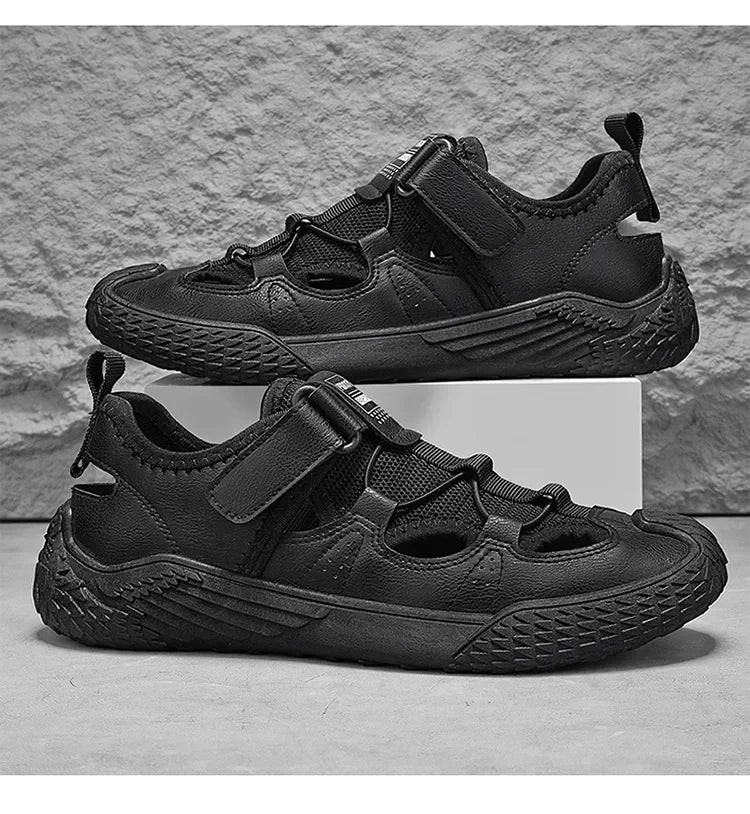 Large Size Sandals for Men, 2026 New Style, Trendy, Versatile, Casual Sports Sandals, Soft-Soled Hollow Beach Shoes for Men Pi-Mart