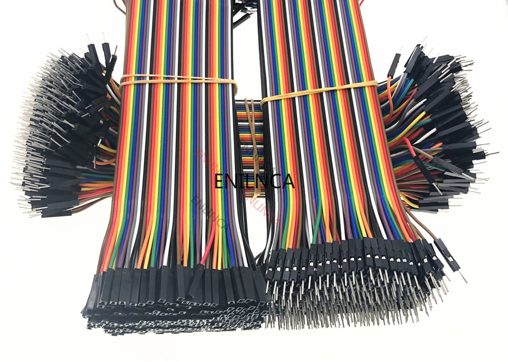 40-120pcs Dupont Line 10CM 20CM 30CM 40Pin Male to Male + Male to Female Female to Female Jumper Wire Dupont Cable for  DIY KIT Pi-Mart