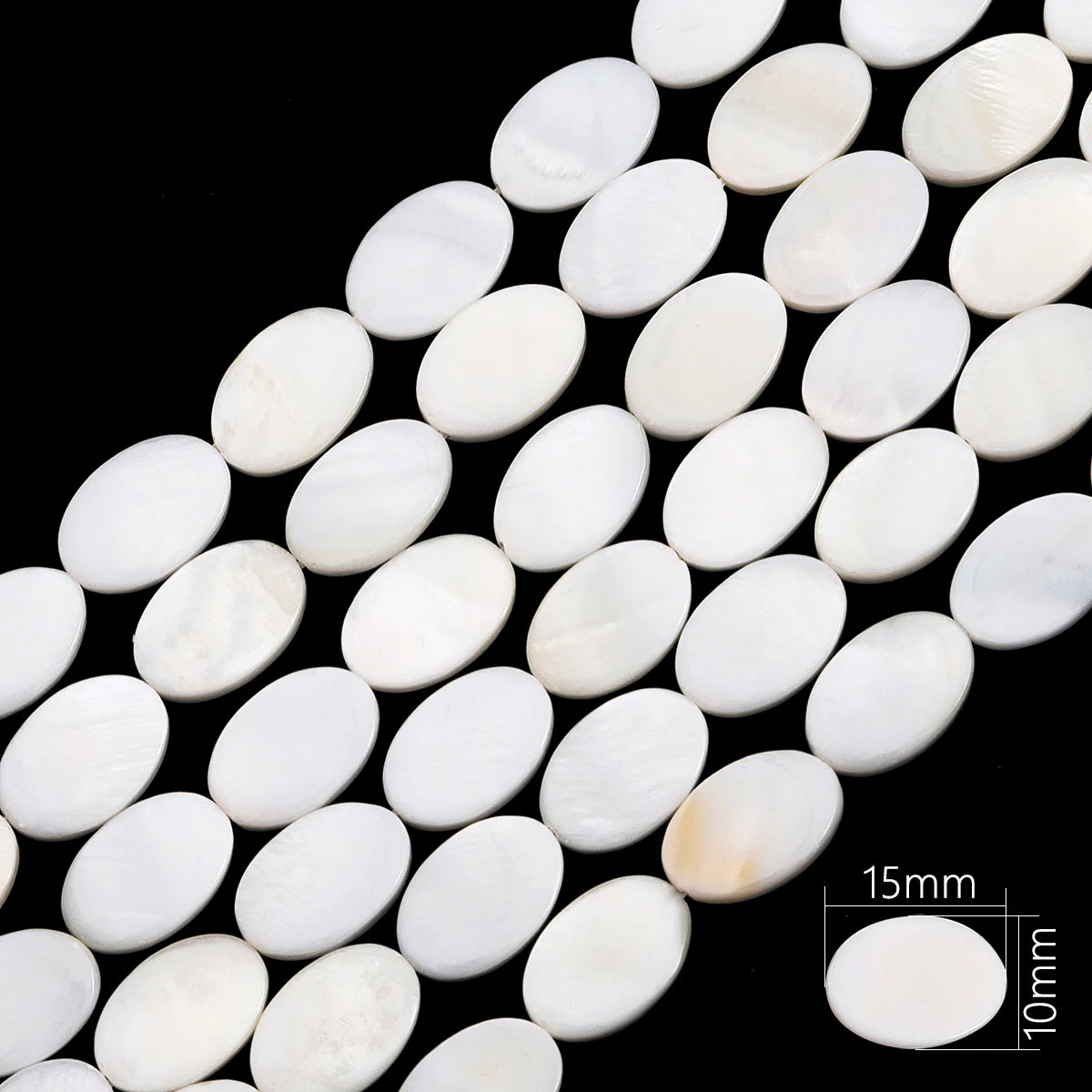Natural Shell Beads Mother of Pearl Love Star Oval Round Flat Loose Spacer Beads for Jewelry Making DIY Charm Bracelet Necklace Pi-Mart