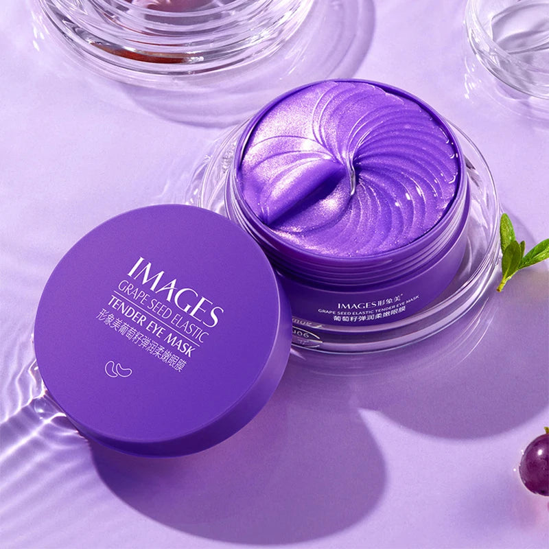 Grape Moisturizing Collagen Eye Mask Anti Dark Circles Eye Bags Anti-aging Eyes Masks Beauty Skin Care Eye Patches 60Pcs Pi-Mart