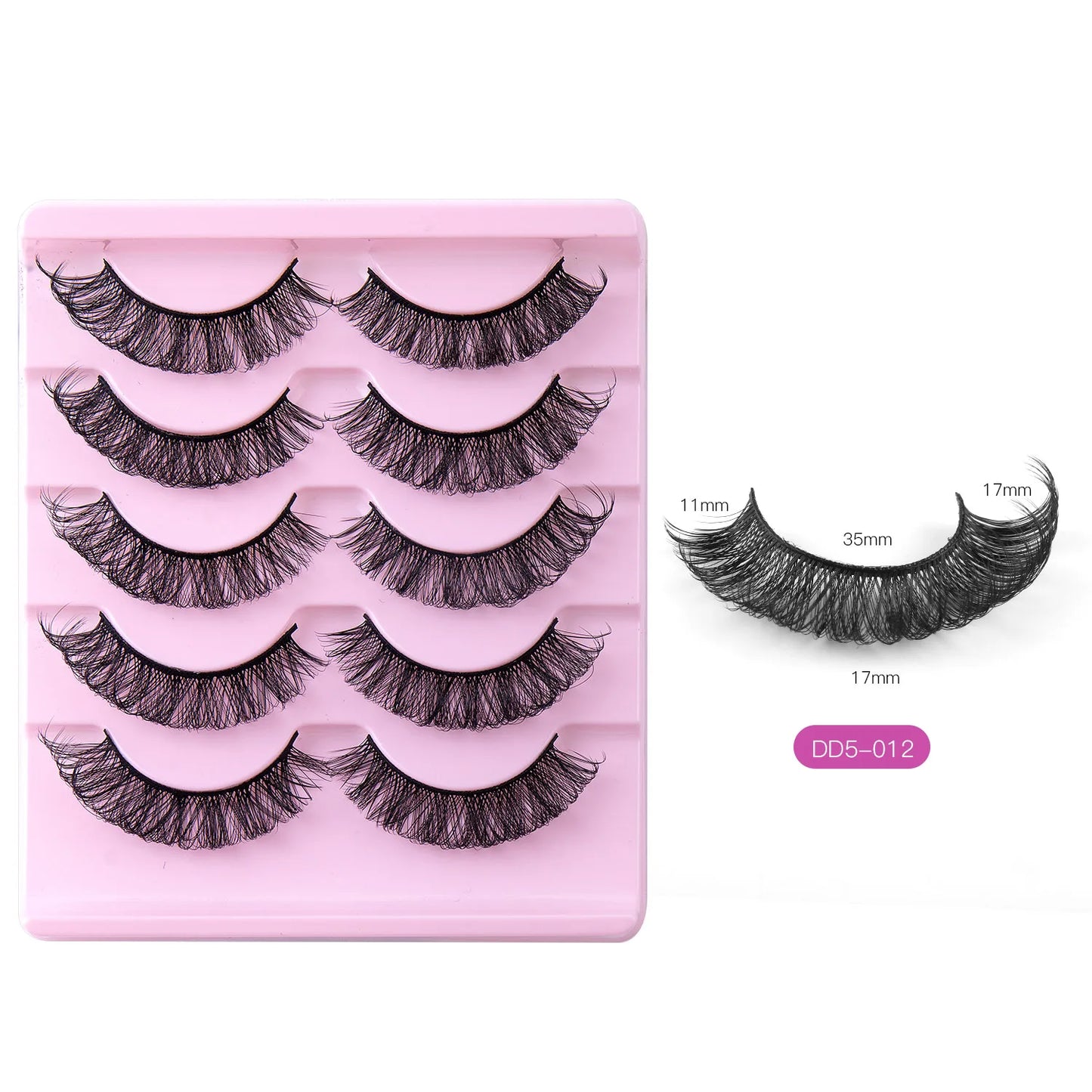 Fashion Russian Strip Lashes 2/5/10 Pairs 3D Mink Lashes Natural Eyelashes Dramatic False Eyelashes Wholesale Eyelash Extension Pi-Mart