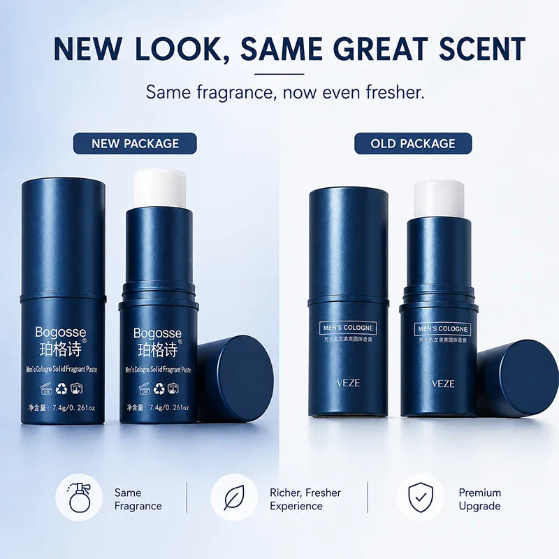 Fanzhen Men's Solid Cologne - Light and Fresh Scent, All-Over Use, Portable Stick for On-the-Go Convenience Tri Light Beauty