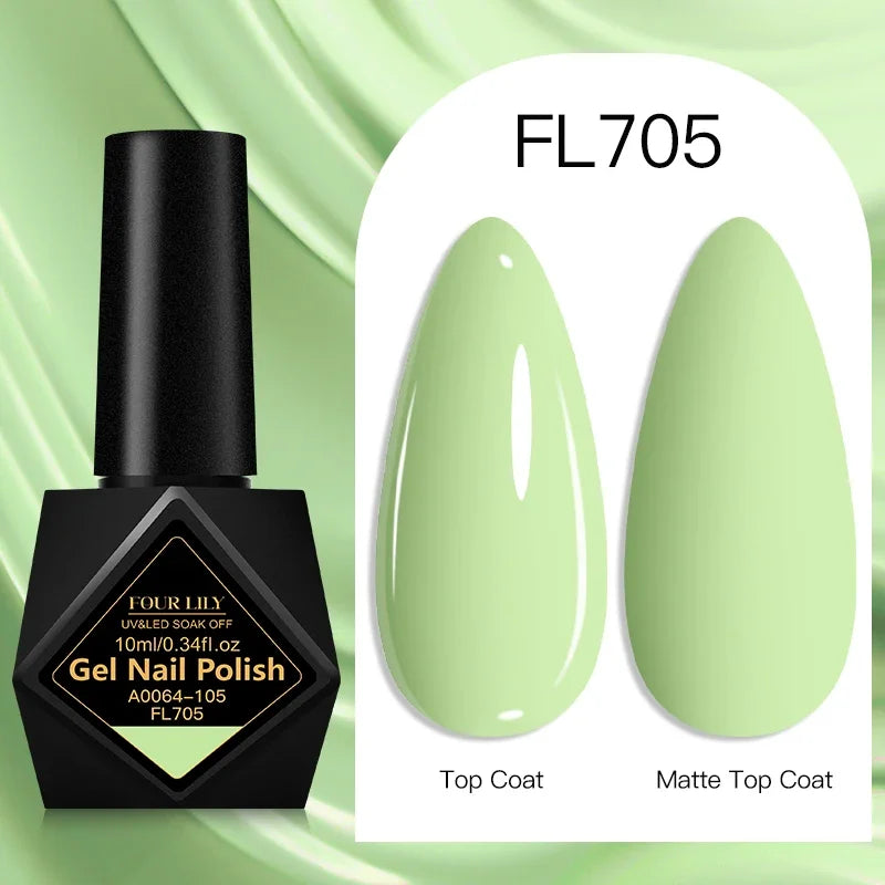 10ml Gel Nail Polish 162 Colors Nail Supplies Vernis Semi Permanent Nail Art Manicure Soak Off LED UV Gel Nail Varnishes Summer Tri Light Beauty
