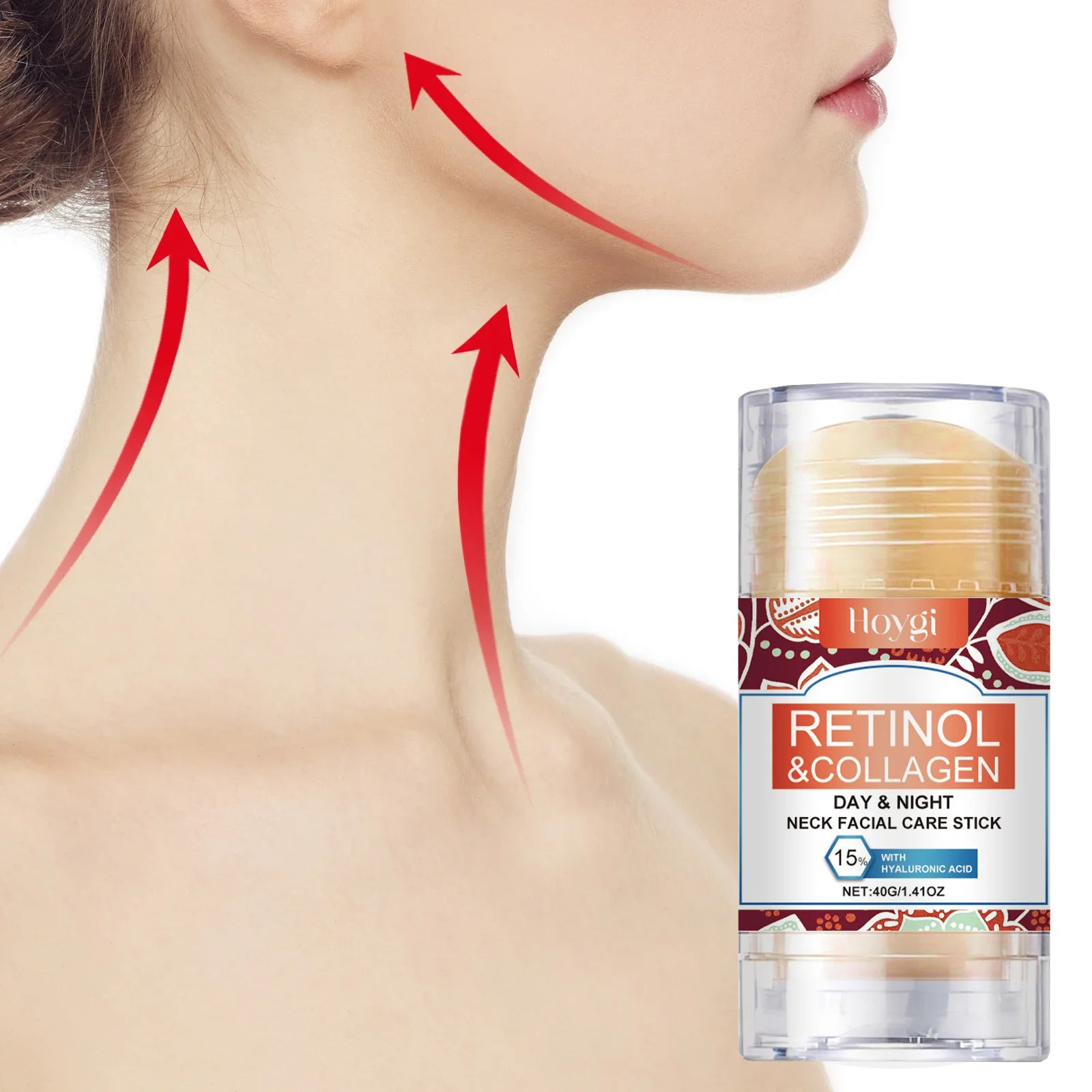 Retinol & Collagen Neck Cream - 40g | Firming, Moisturizing & Lifting | Hyaluronic Acid for All Skin Types Pi-Mart
